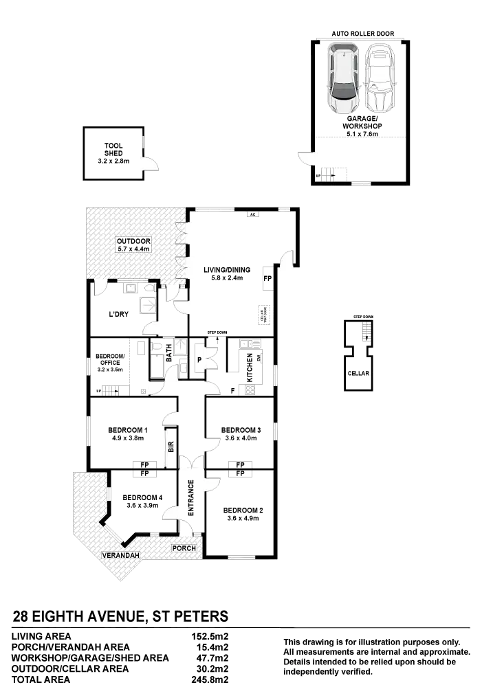 Floorplan of Homely house listing, 28 Eighth Avenue, St Peters SA 5069