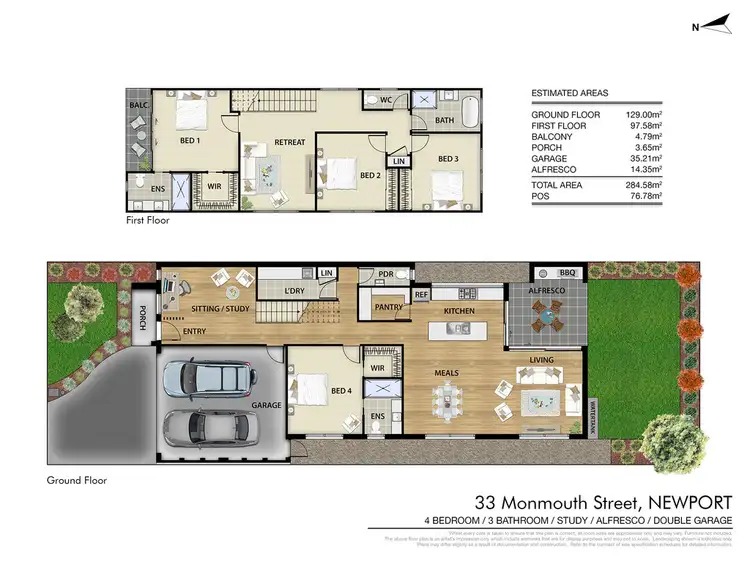 Floorplan of Homely house listing, 33 Monmouth St, Newport VIC 3015