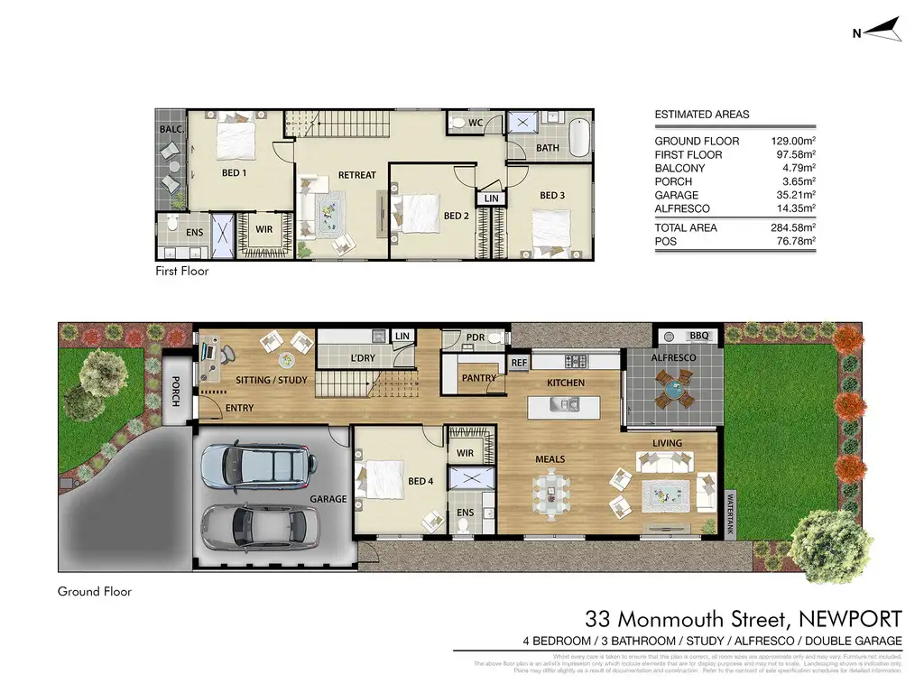 Floorplan of Homely house listing, 33 Monmouth St, Newport VIC 3015