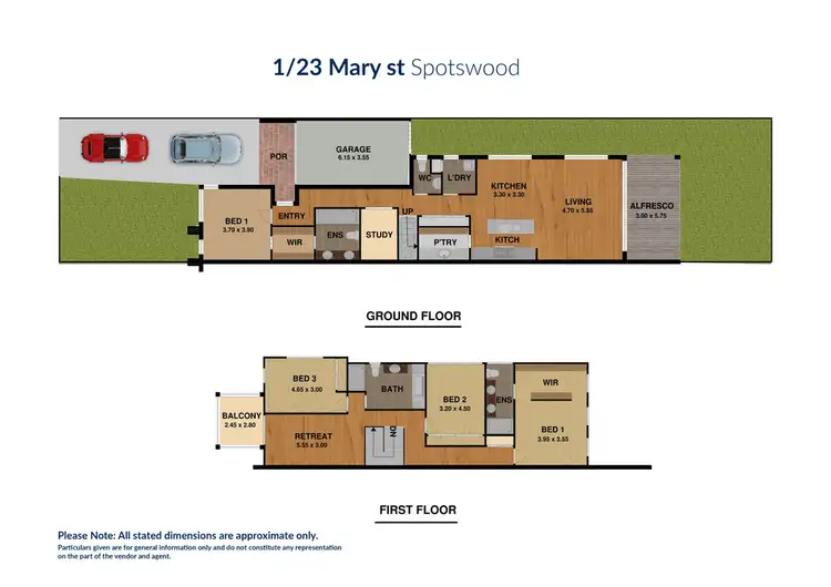 Floorplan of Homely townhouse listing, 1/ 23 Mary St, Spotswood VIC 3015