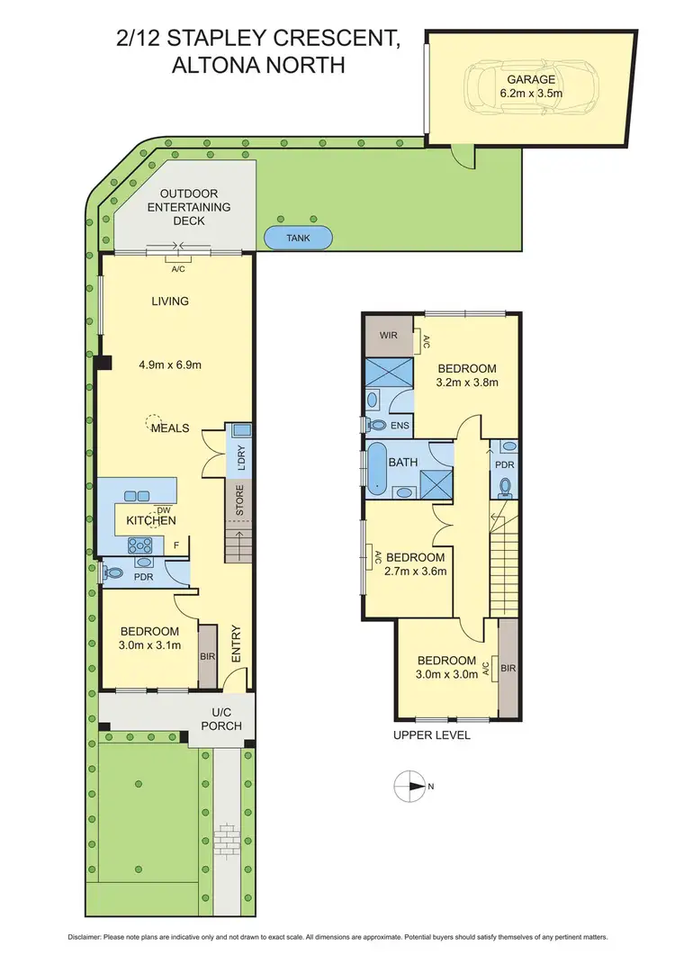 Floorplan of Homely townhouse listing, 2/12 Stapley Crescent, Altona North VIC 3025