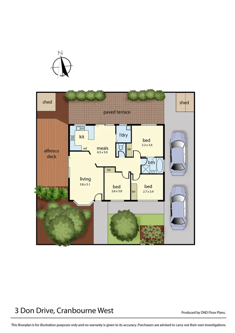 Floorplan of Homely house listing, 3 Don Drive, Cranbourne West VIC 3977