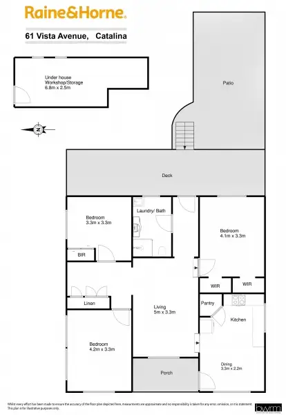 Floorplan of Homely house listing, 61 Vista Avenue, Catalina NSW 2536