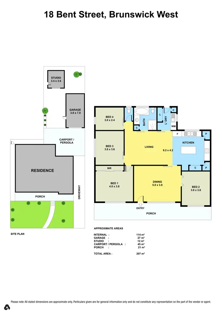 Floorplan of Homely house listing, 18 Bent Street, Brunswick West VIC 3055