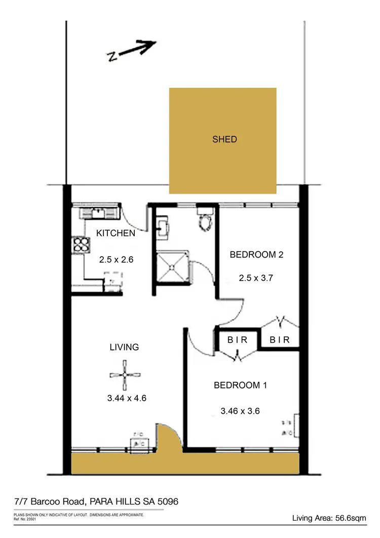 Floorplan of Homely unit listing, Unit 7, 7 Barcoo Road, Para Hills SA 5096