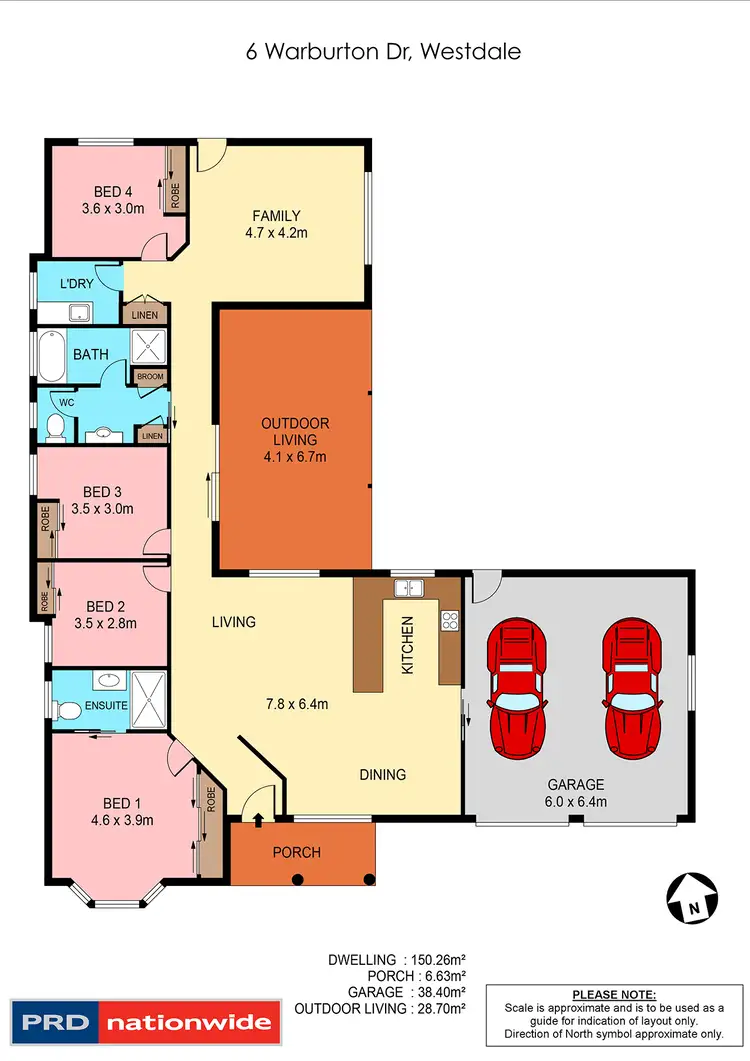 Floorplan of Homely house listing, 6 Warburton Drive, Tamworth NSW 2340