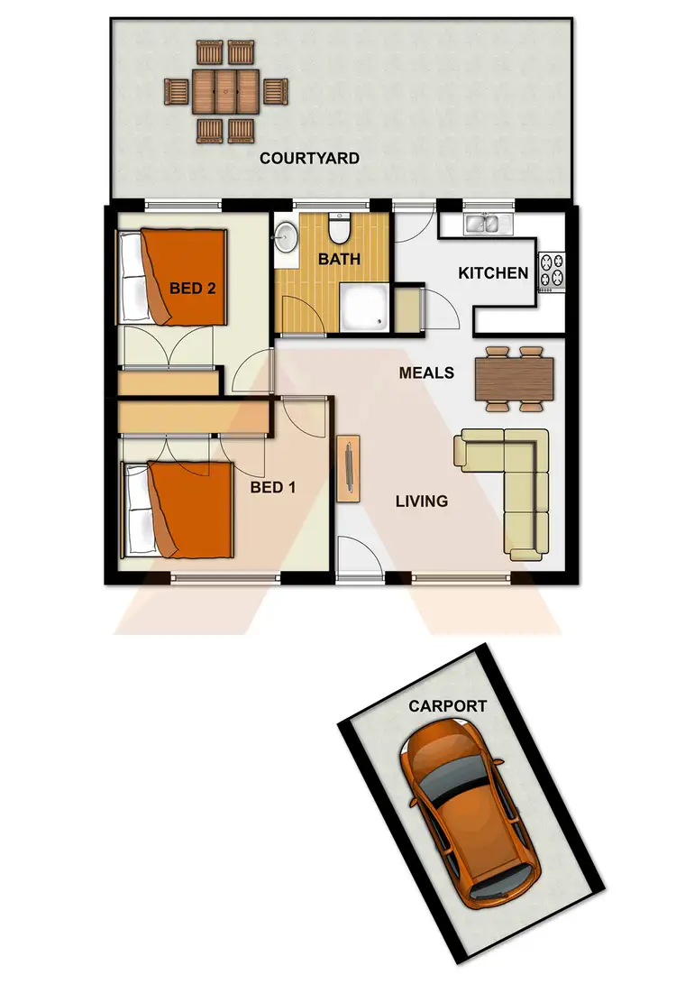 Floorplan of Homely apartment listing, 22/7 Marlow St, Woodridge QLD 4114