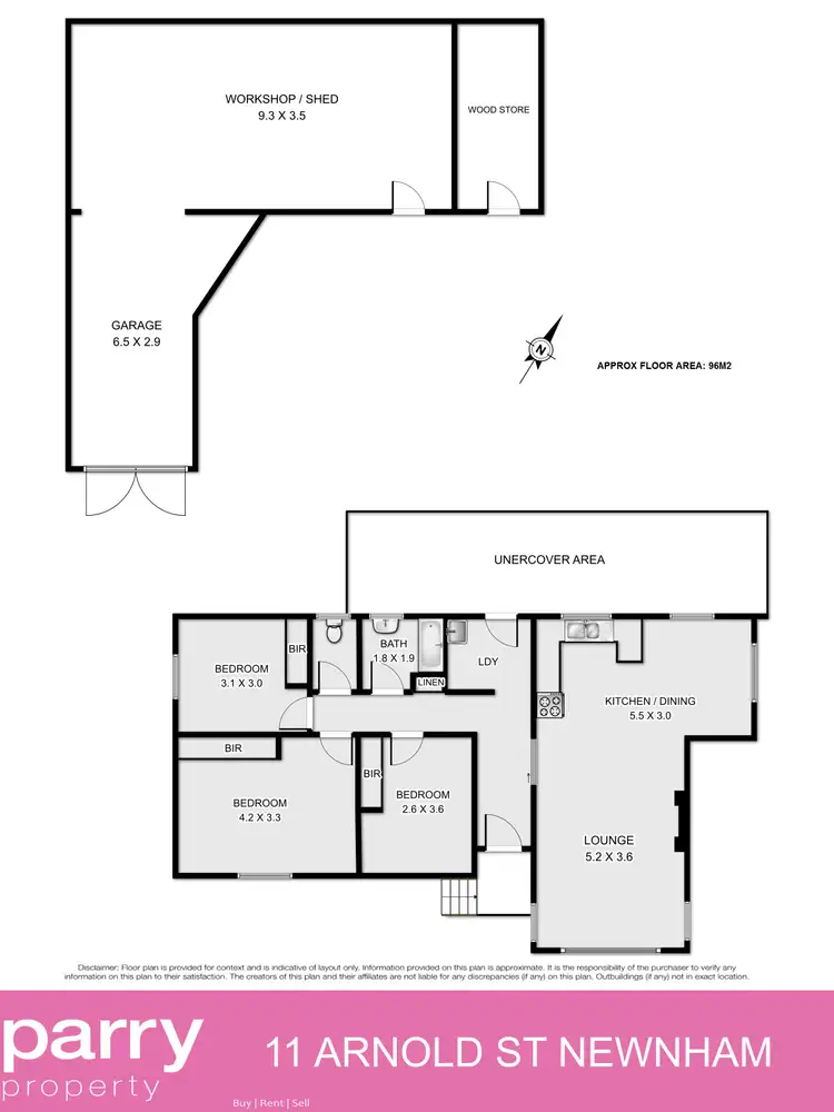 Floorplan of Homely house listing, 11 Arnold Street, Newnham TAS 7248