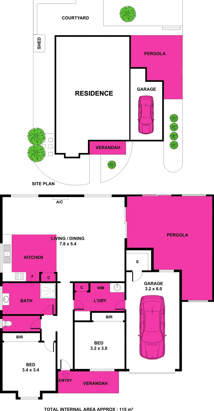 Floorplan of Homely unit listing, 2/211-213 Boundary Road, Whittington VIC 3219