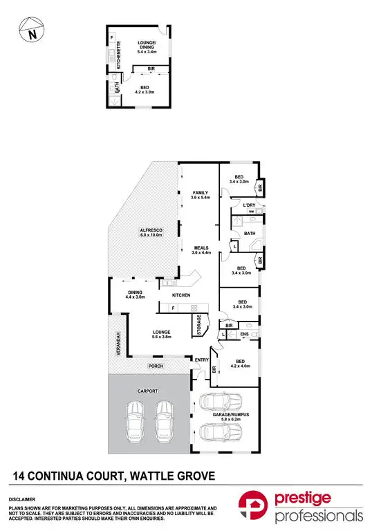 Floorplan of Homely house listing, 14 Continua Court, Wattle Grove NSW 2173
