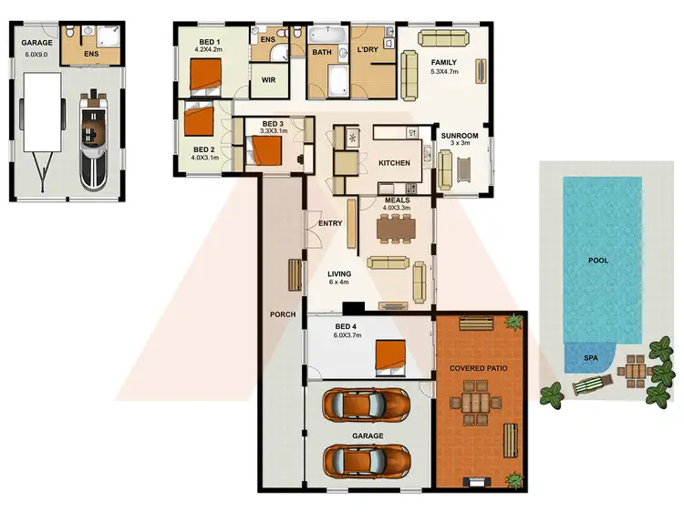 Floorplan of Homely house listing, 40 Pohon Drive, Tanah Merah QLD 4128