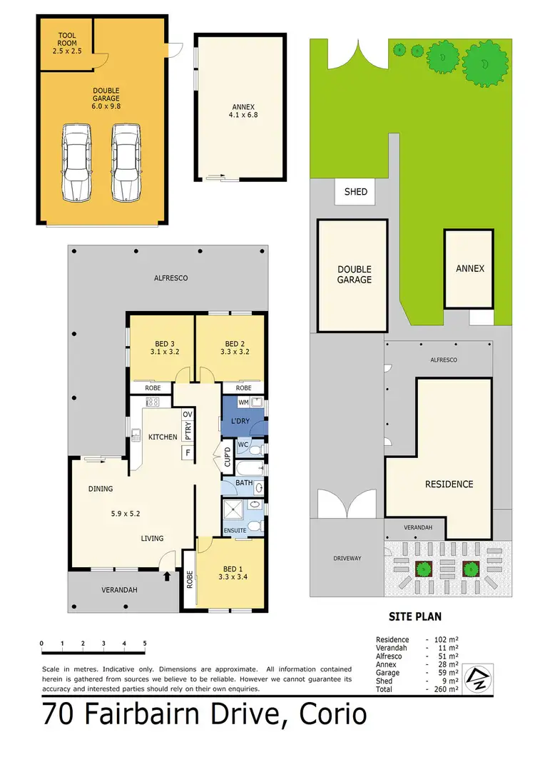 Floorplan of Homely house listing, 70 Fairbairn Drive, Corio VIC 3214