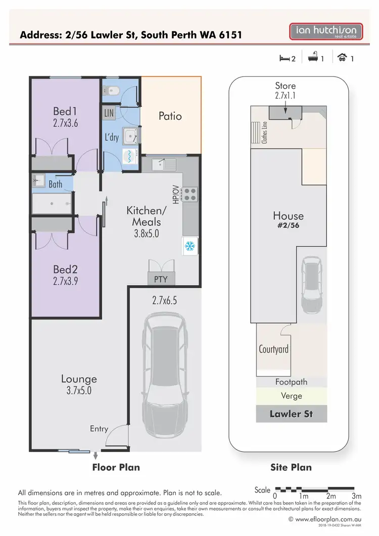 Floorplan of Homely villa listing, 2/56 Lawler St, South Perth WA 6151