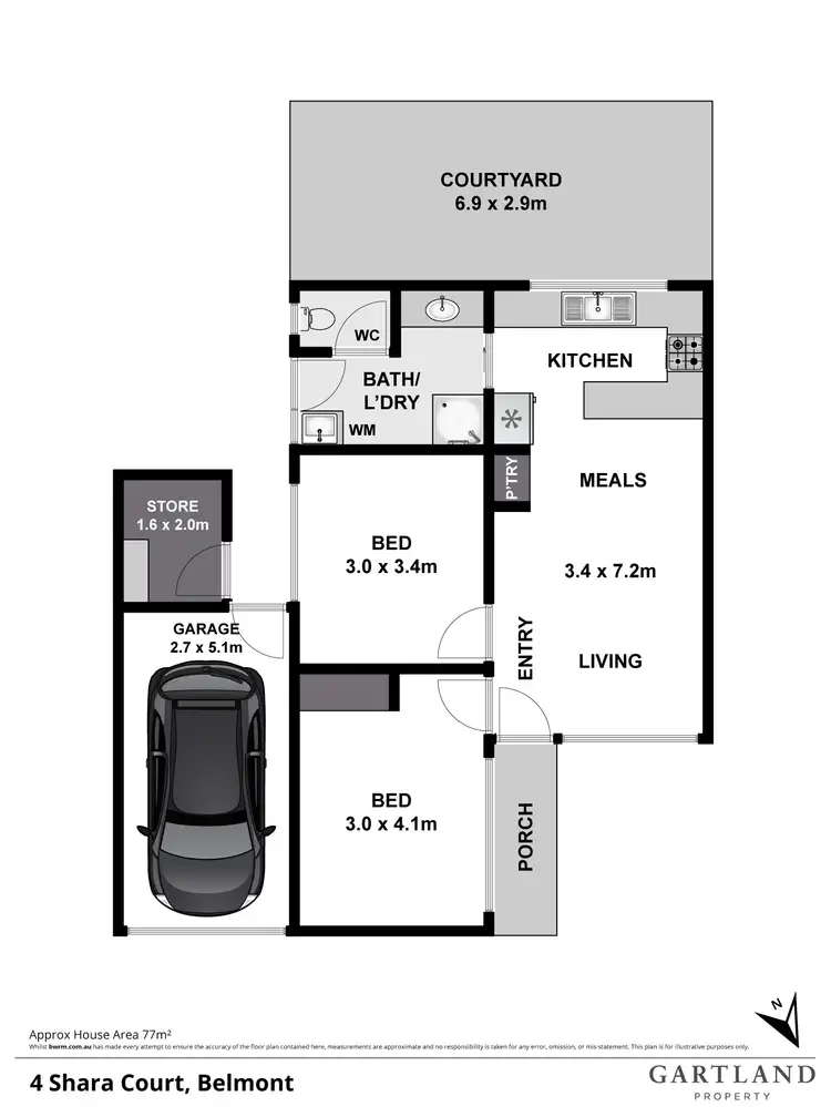 Floorplan of Homely house listing, 2/4 Shara Court, Belmont VIC 3216