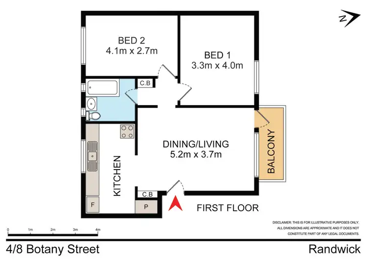 Floorplan of Homely apartment listing, 4/8 Botany Street, Randwick NSW 2031