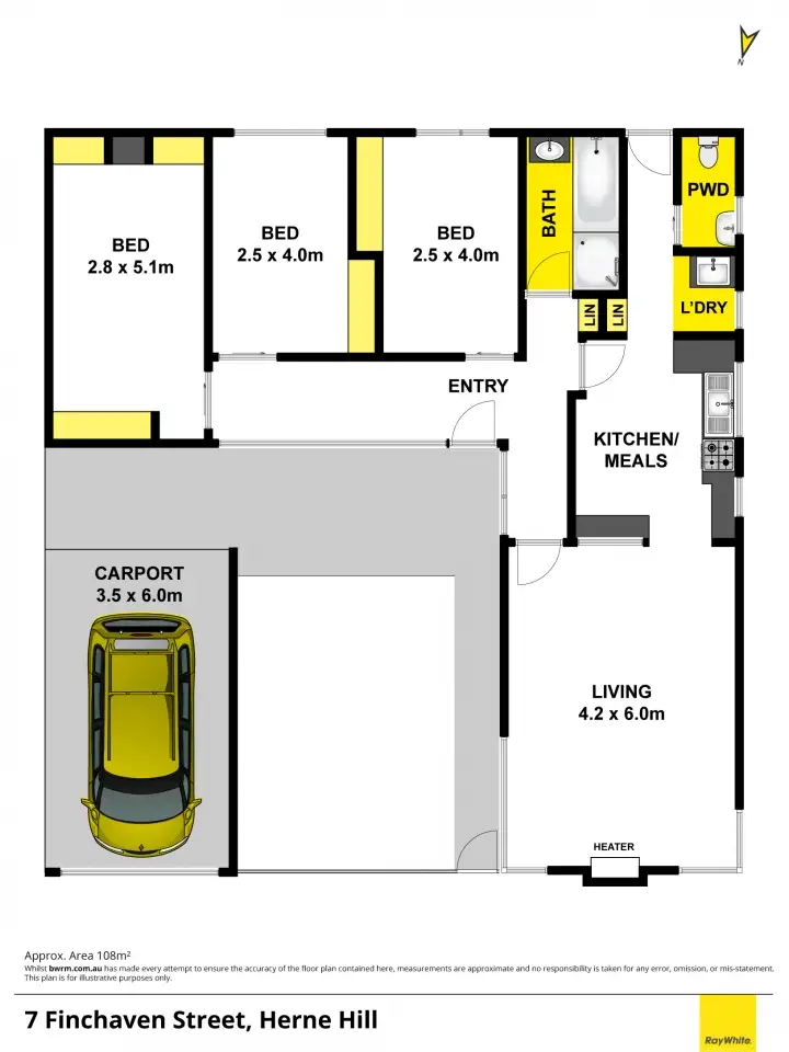 Floorplan of Homely house listing, 7 Finchaven Street, Herne Hill VIC 3218
