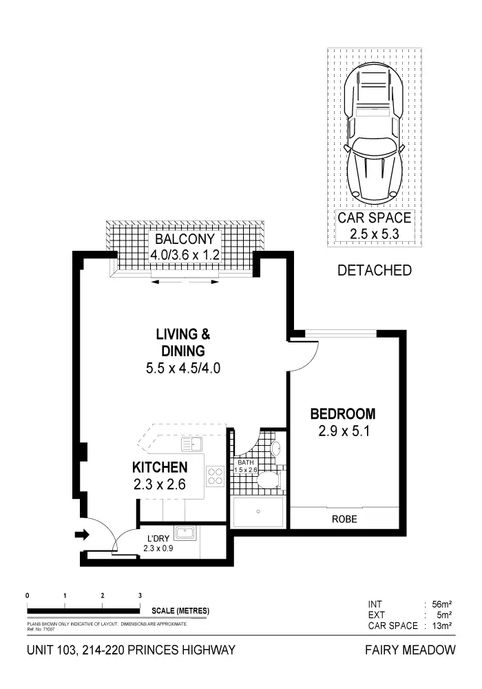 Floorplan of Homely unit listing, 103/214-220 Princes Highway, Fairy Meadow NSW 2519