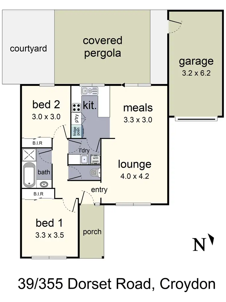 Floorplan of Homely unit listing, 39/355 Dorset Road, Croydon VIC 3136