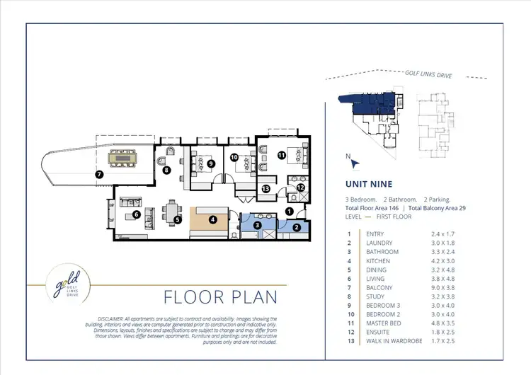 Floorplan of Homely apartment listing, 9/30 Golf Links Drive, Batemans Bay NSW 2536