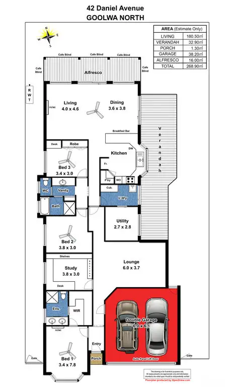 Floorplan of Homely house listing, 42 Daniel Avenue, Goolwa North SA 5214