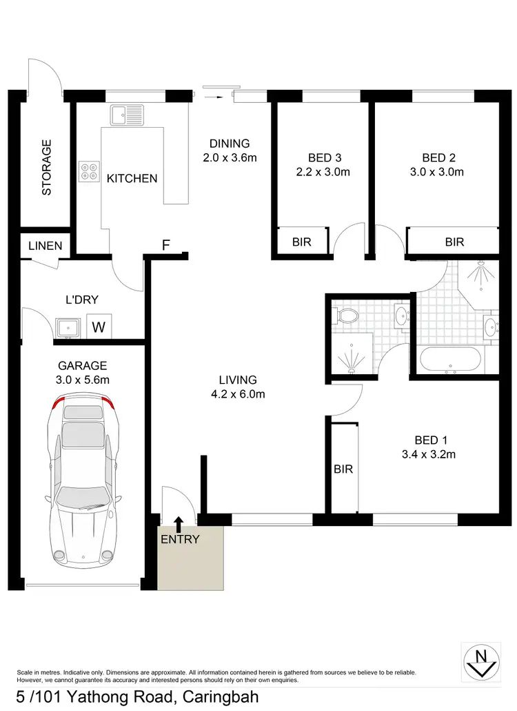 Floorplan of Homely villa listing, 5/101 Yathong, Caringbah NSW 2229