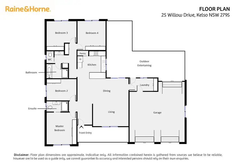 Floorplan of Homely house listing, 25 Willow Drive, Kelso NSW 2795