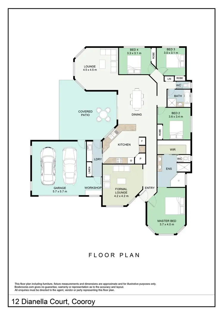 Floorplan of Homely house listing, 12 Dianella Court, Cooroy QLD 4563
