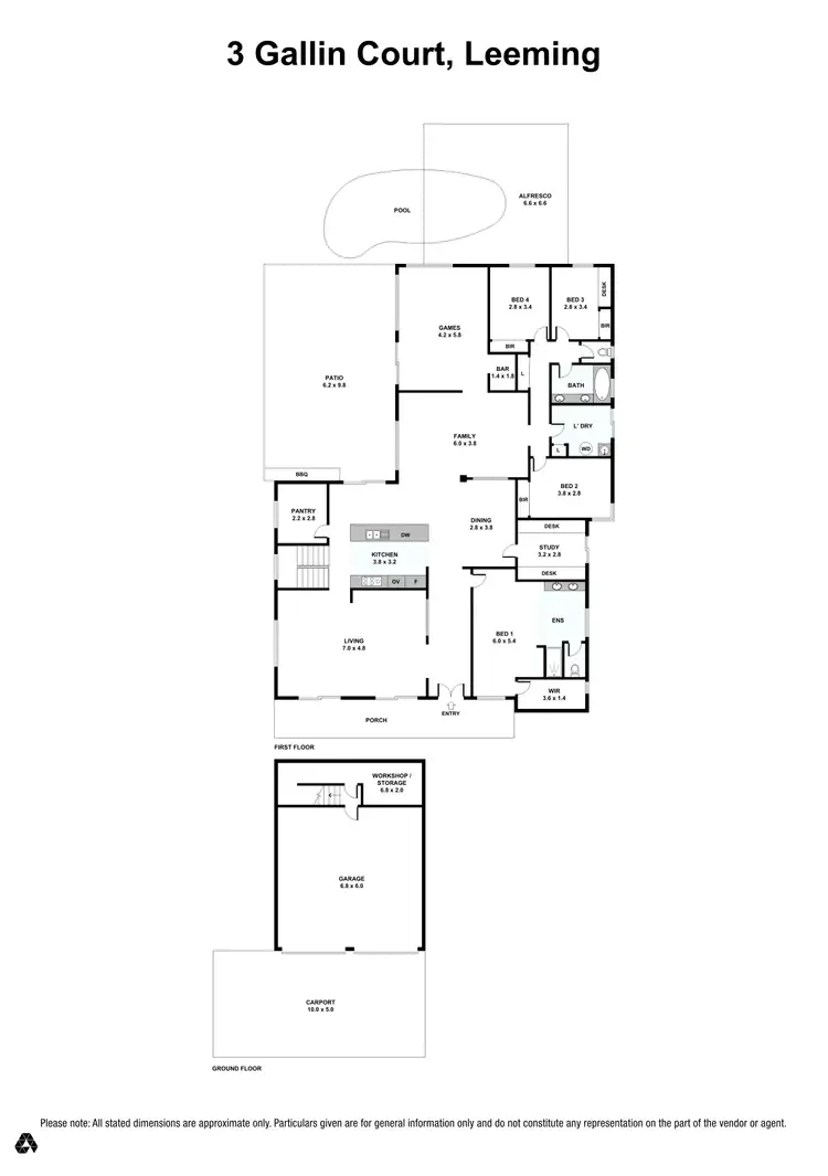 Floorplan of Homely house listing, 3 Gallin Court, Leeming WA 6149