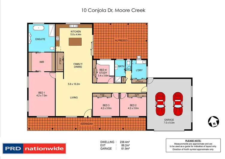 Floorplan of Homely house listing, 10 Conjola Drive, Tamworth NSW 2340