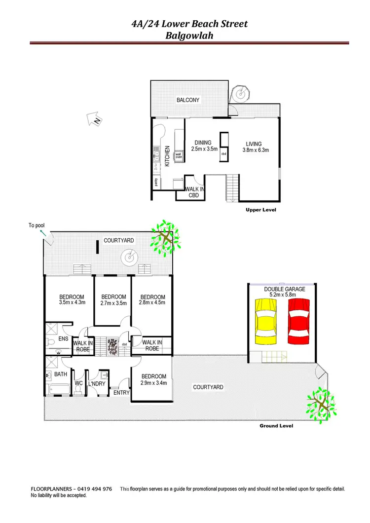 Floorplan of Homely townhouse listing, 4A/24 Lower Beach Street, Balgowlah NSW 2093