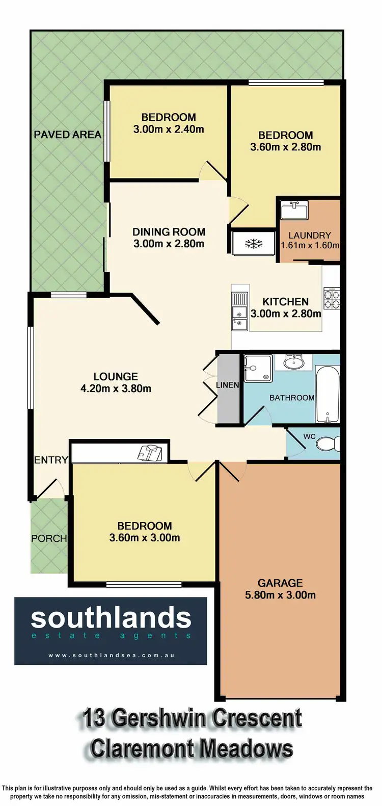 Floorplan of Homely house listing, 13 Gershwin Crescent, Claremont Meadows NSW 2747