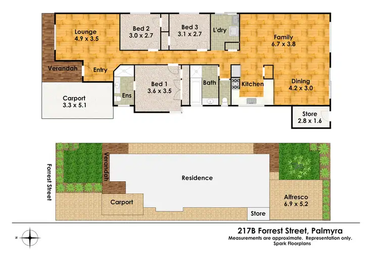 Floorplan of Homely house listing, 217B Forrest Street, Palmyra WA 6157