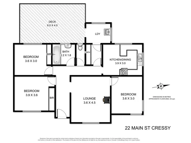 Floorplan of Homely house listing, 26 Main Street, Cressy TAS 7302