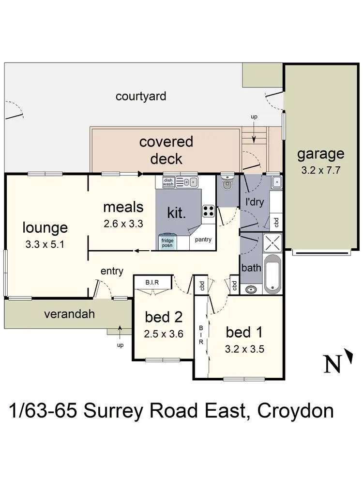 Floorplan of Homely unit listing, 1/63-65 Surrey Road East, Croydon VIC 3136
