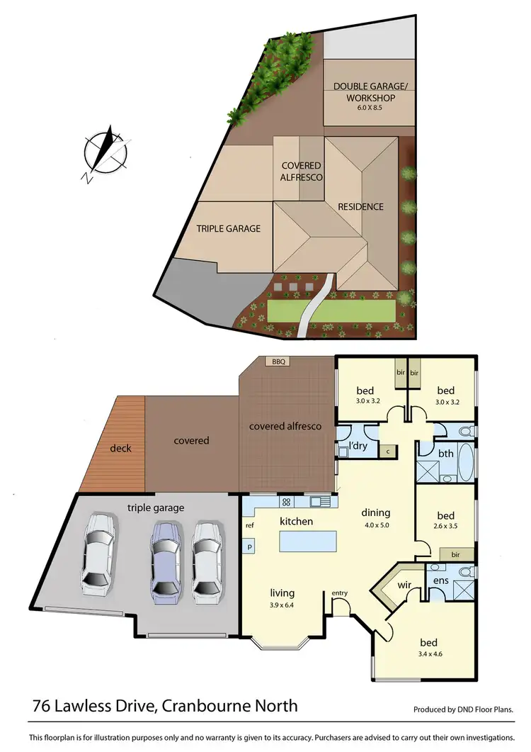 Floorplan of Homely house listing, 76 Lawless Drive, Cranbourne North VIC 3977