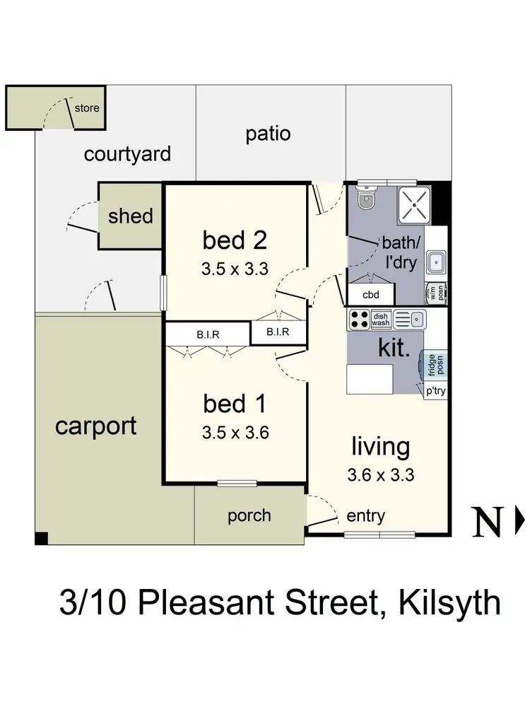 Floorplan of Homely unit listing, 3/10 Pleasant Street, Kilsyth VIC 3137