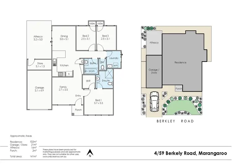 Floorplan of Homely villa listing, 4/59 Berkley Road, Marangaroo WA 6064