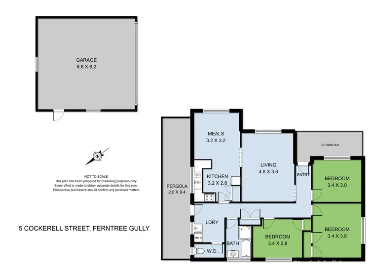 Floorplan of Homely house listing, 5 Cockerell Street, Ferntree Gully VIC 3156