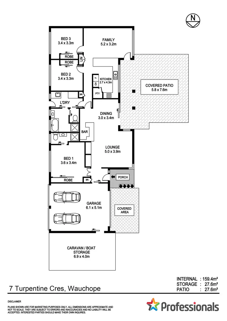 Floorplan of Homely house listing, 7 Turpentine Crescent, Wauchope NSW 2446