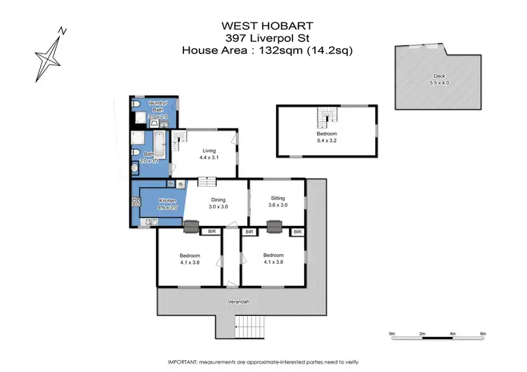 Floorplan of Homely house listing, 397 Liverpool Street, West Hobart TAS 7000