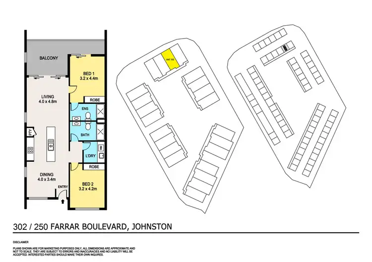 Floorplan of Homely unit listing, 302/250 Farrar Boulevard, Johnston NT 832