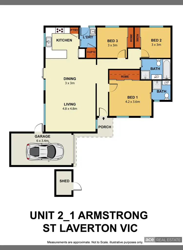 Floorplan of Homely unit listing, 2/1 Armstrong Street, Laverton VIC 3028