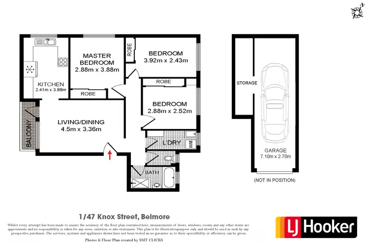 Floorplan of Homely apartment listing, 1/47 Knox Street, Belmore NSW 2192