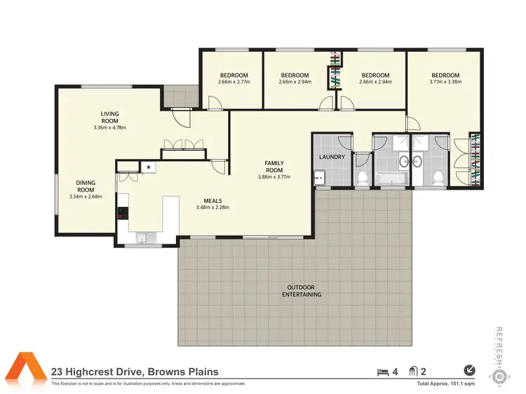 Floorplan of Homely house listing, 23 Highcrest Drive, Browns Plains QLD 4118