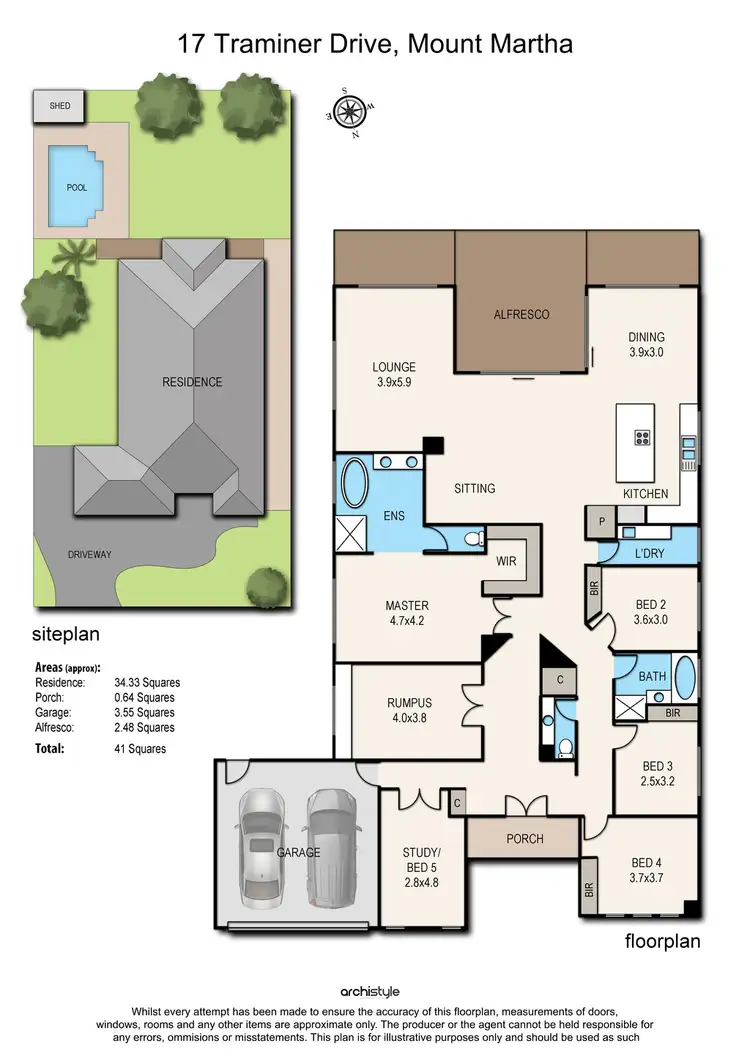 Floorplan of Homely house listing, 17 Traminer Drive, Mount Martha VIC 3934