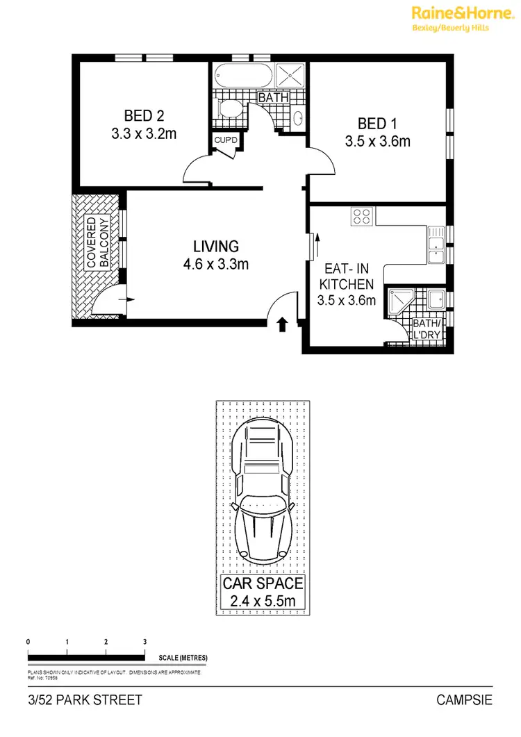 Floorplan of Homely unit listing, 3/52 Park Street, Campsie NSW 2194