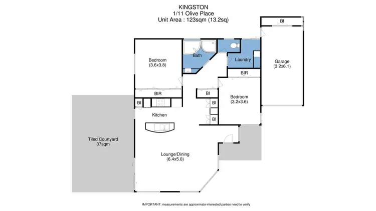Floorplan of Homely villa listing, 1/11-15 Olive Place, Kingston TAS 7050