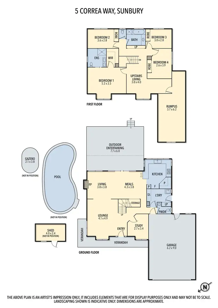 Floorplan of Homely house listing, 5 Correa Way, Sunbury VIC 3429