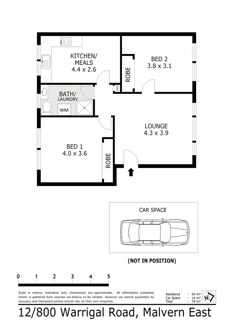 Floorplan of Homely apartment listing, 12/800-802 Warrigal Road, Malvern East VIC 3145