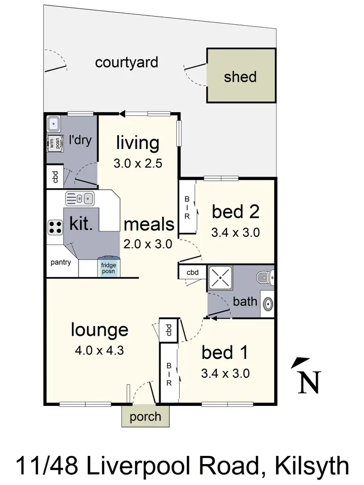 Floorplan of Homely retirement listing, 11/48 Liverpool Road, Kilsyth VIC 3137